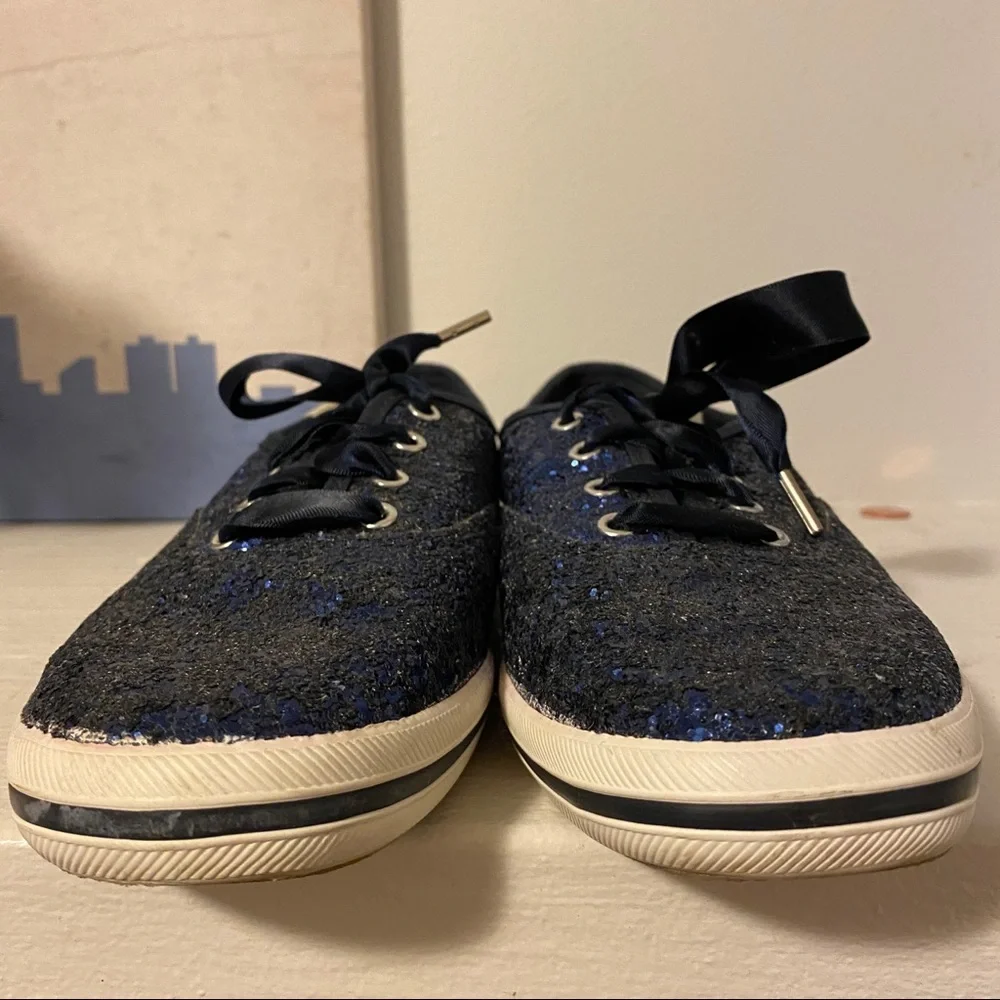 Kate Spade Keds Blue Glitter Sneaker - Picture 9 of 14